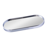 Bandeja Oval Espelhada Prata 22cm